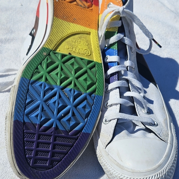 Converse Chuck Taylor All Star High Pride - White Men's Size 13 Excellent Cond - Picture 3 of 10